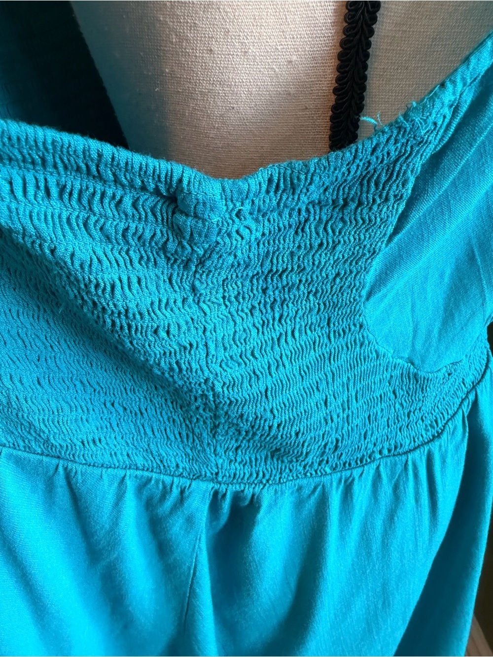 torrid Teal Scoop-Neck Button Front Tank - Picture 10 of 11